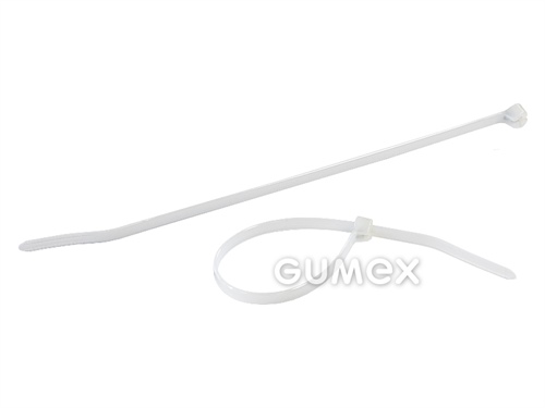 Kabelbinder Ty-Rap®, 2,4x92mm, 100Stk, Binder PA6.6, Ösenverschluss Edelstahl, -40°C/+105°C, weiß, 